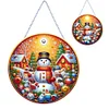 Double Sided Effect Christmas Special Shape Snowman Diamond Painting Hanging Pendant Decor Kit