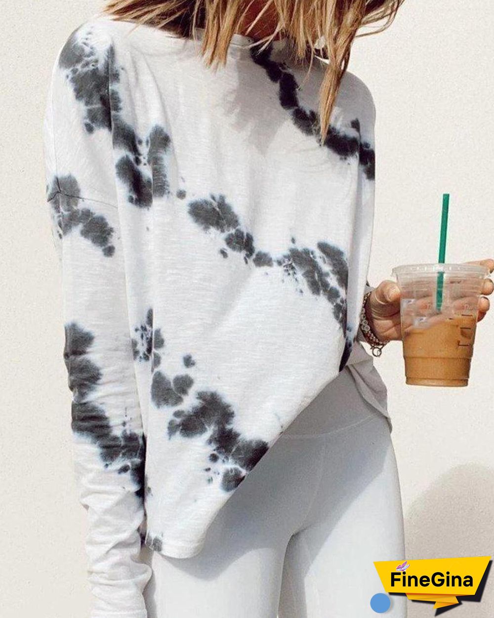 Mono Tie Dye Top P13488