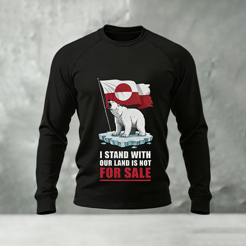 Men's Vintage Greenland Long Sleeve Casual T-shirt artswardrobe