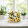 (US Local)Acrylic Special Shape Flower Diamond Painting Picture Frame for Home Office