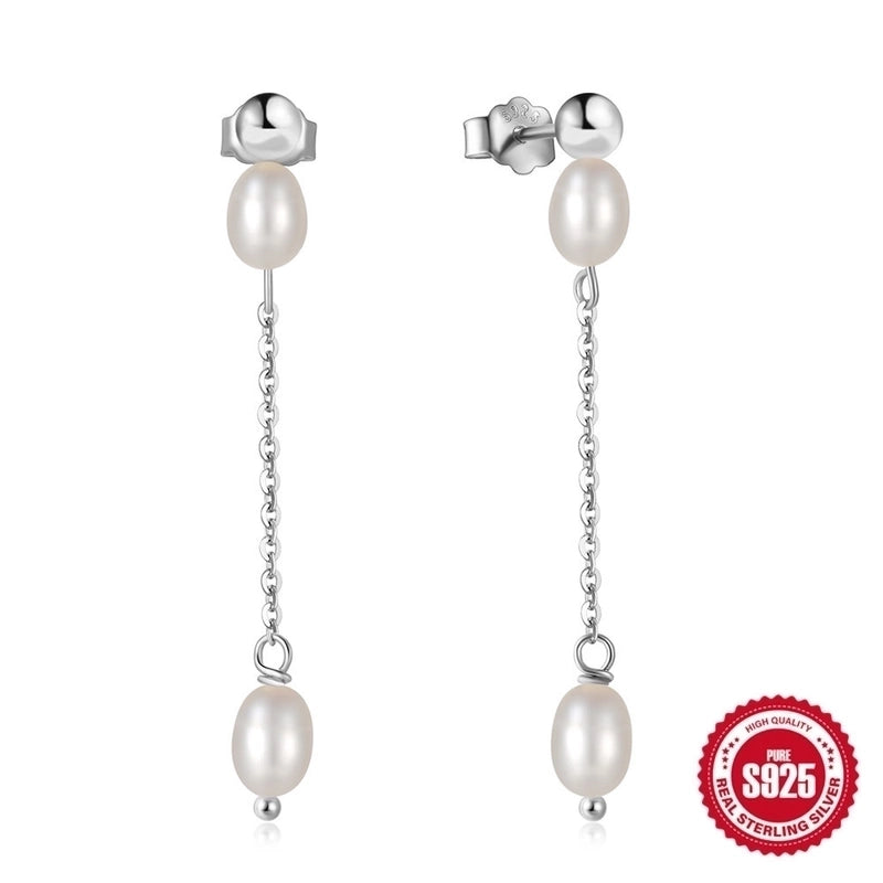 1 Pair 925 Sterling Silver Geometric Solid Color Drop Earrings