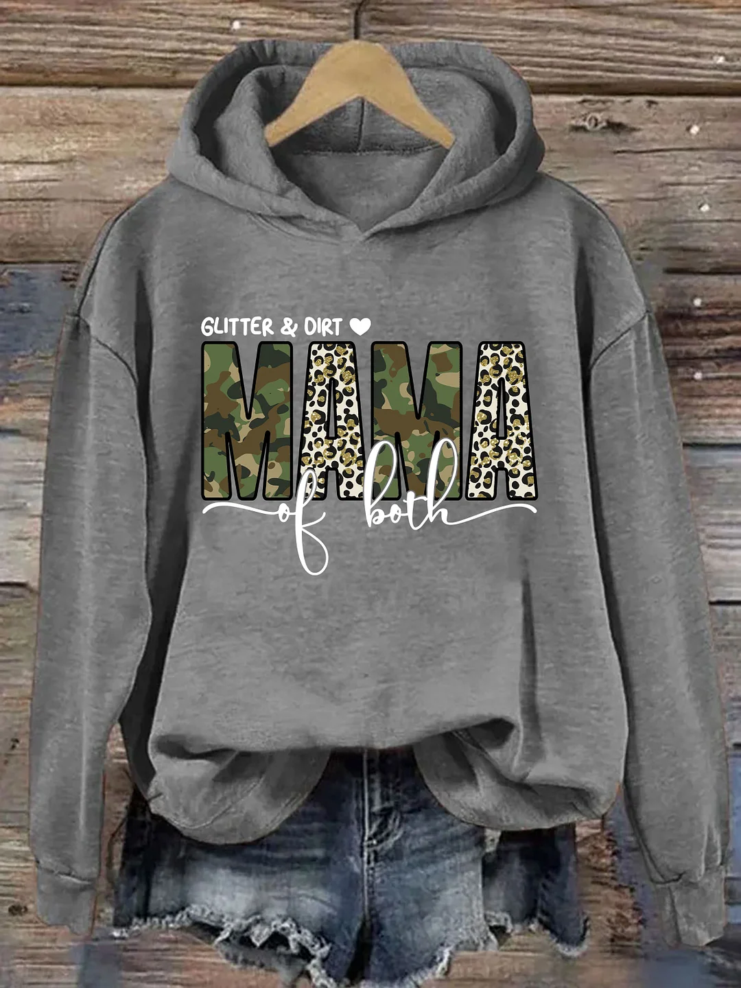 Glitter And Dirt Mama Of Both Hoodie