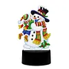 DIY Diamond Painting 7 Color Night Light Lamp Home Decoration Ornament Gift Kit(Snowman)