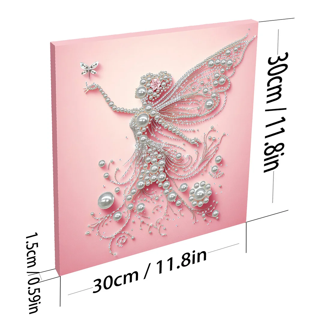 Angel Girl - DIY Pearl Diamond Art Kit With Frame 30*30cm