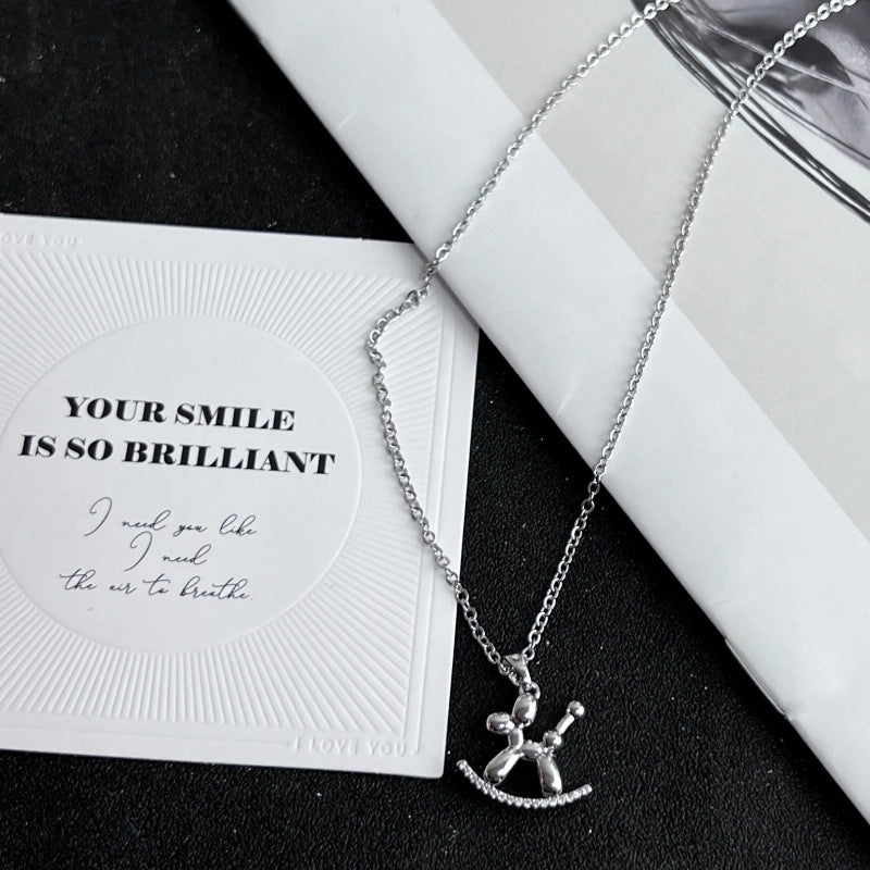 2 Pieces Minimalist Classic Style Geometric Titanium Steel Plating Pendant Necklace