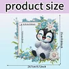 (US Only)Acrylic Special Shape Flower and Penguin Diamond Painting Picture Frame