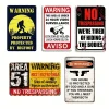 5pcs - Warning - Vintage Metal Signs(12*16Inch)