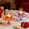 Diamond Art Mandala Lotus Rotating Candle Holder Home Decor