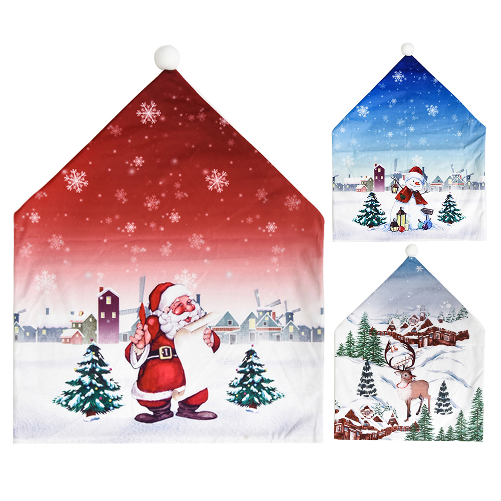 

Cartoon Christmas Chair Back Cover Chair Backrest Covers Festival Decor, Old man, 501 Original