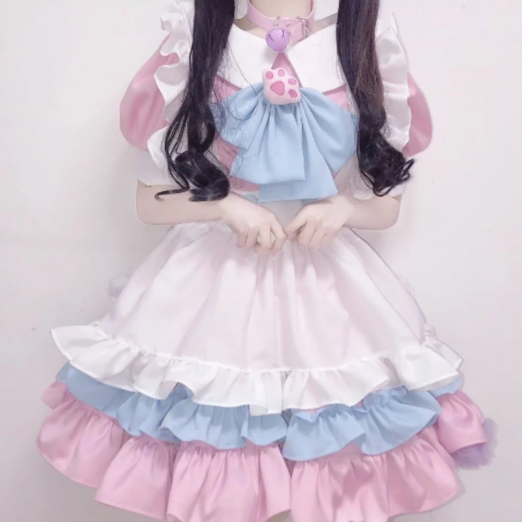 [Clearance]Lovely Lolita Pink Maid Dress SP15161