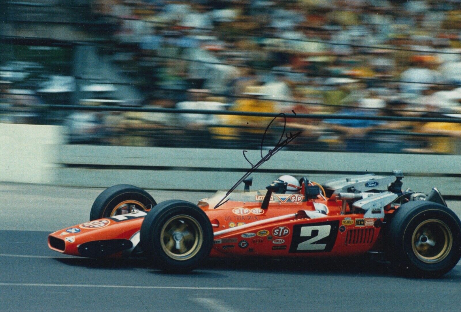 MARIO ANDRETTI HAND SIGNED 12X8 Photo Poster painting INDY 500 AUTOGRAPH 1