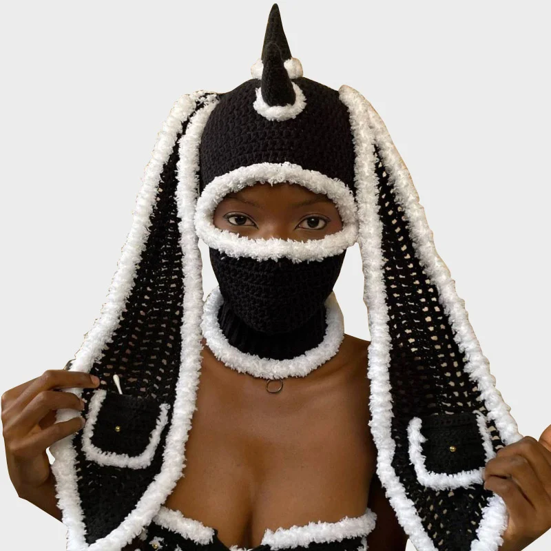 [Pre-Sale] Rabbit Ears Knit Balaclava Ski Mask - MADE TO ORDER