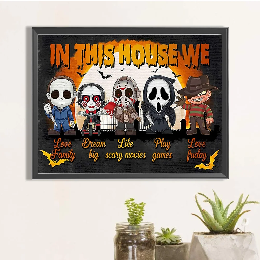 Diamond Painting - Full Round Drill - Horror Movie(40*30cm)