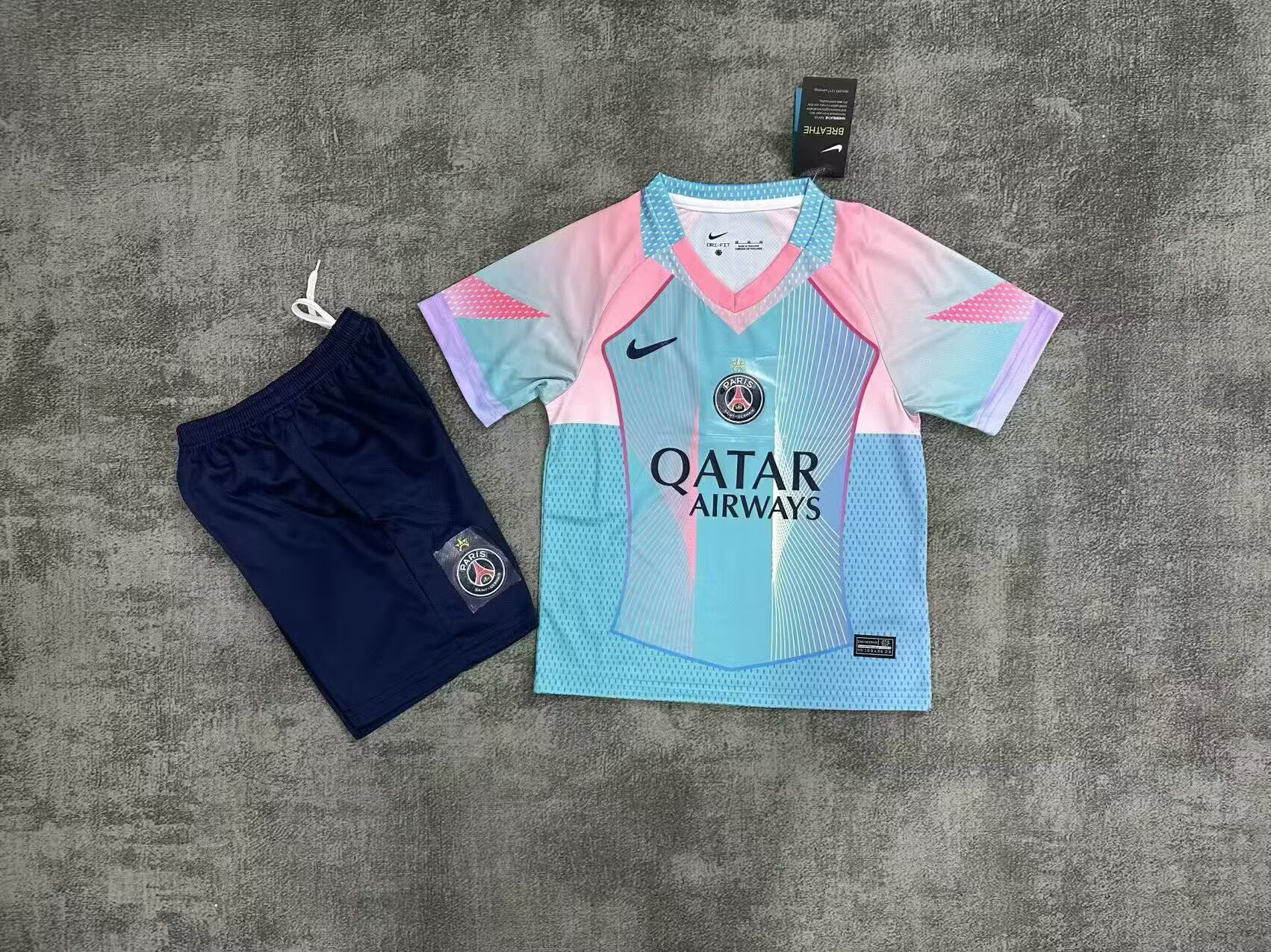 25/26 PSG Paris Saint Germain Special Edition Kids Kit Blue Football Jersey