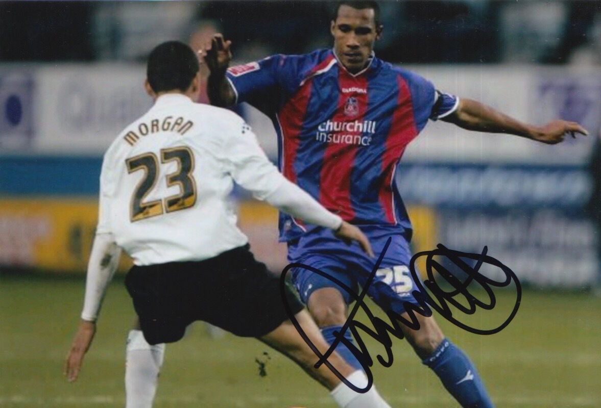 CRYSTAL PALACE HAND SIGNED FITZ HALL 6X4 Photo Poster painting.