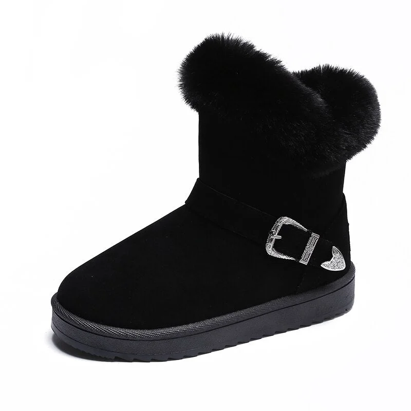 2021 winter snow boots women's shoes new winter boots women's ankle boots fashion short boots suede ladies cotton shoes