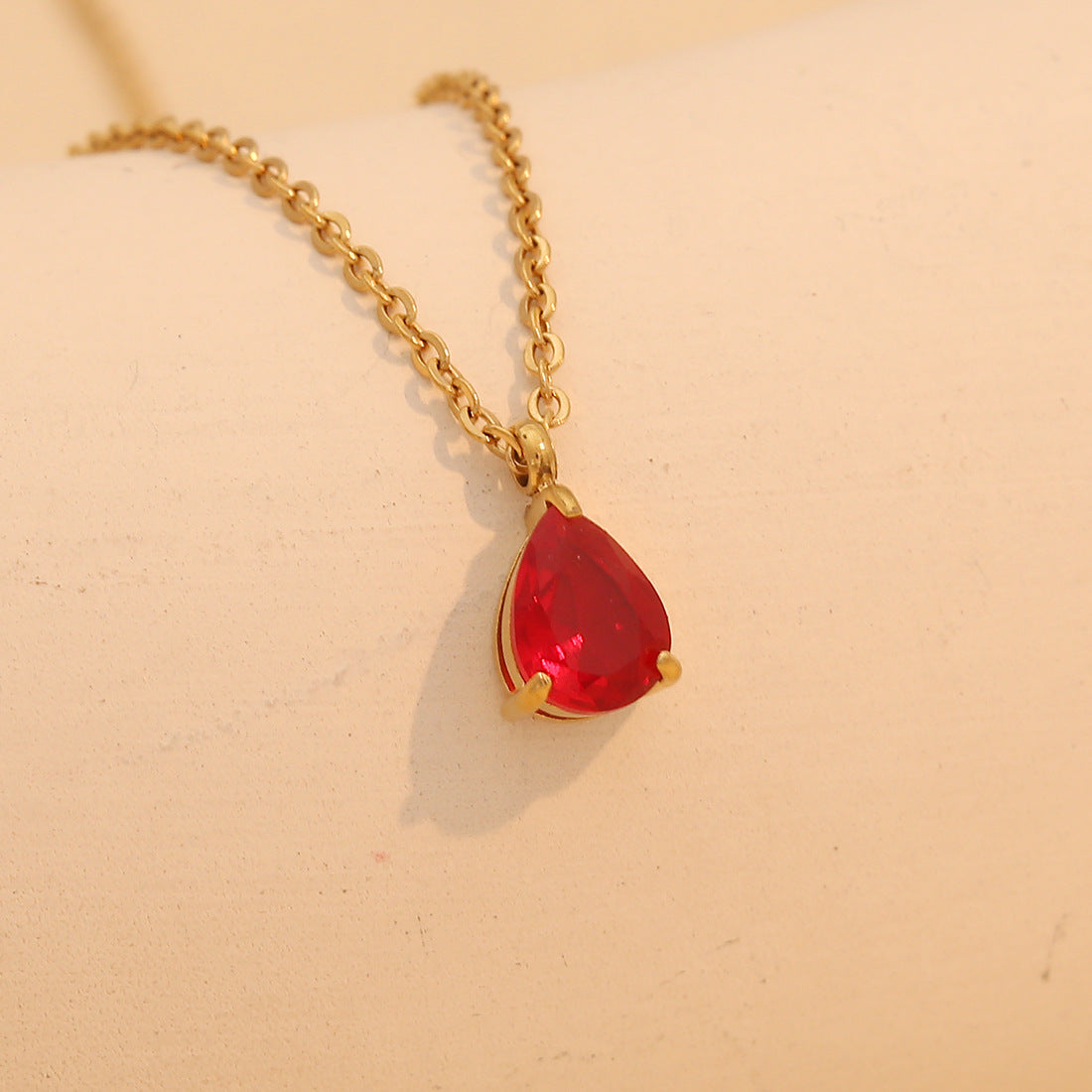 12 Birthday Pendant Necklace Fashion Color Drop Necklace Clavicle Chain N1476