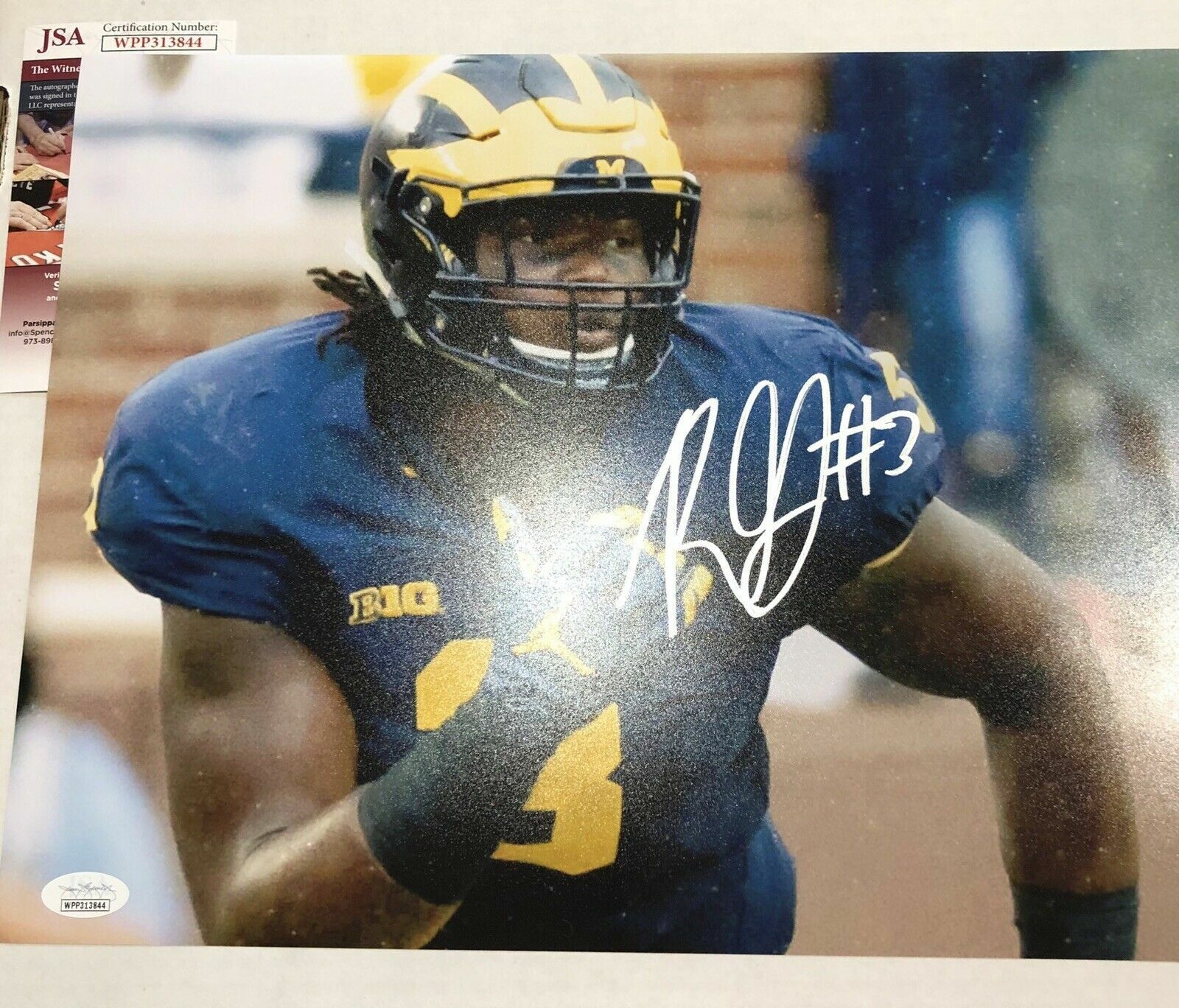 Rashan Gary signed University of Michigan Football U of M 11x14 Photo Poster painting JSA COA