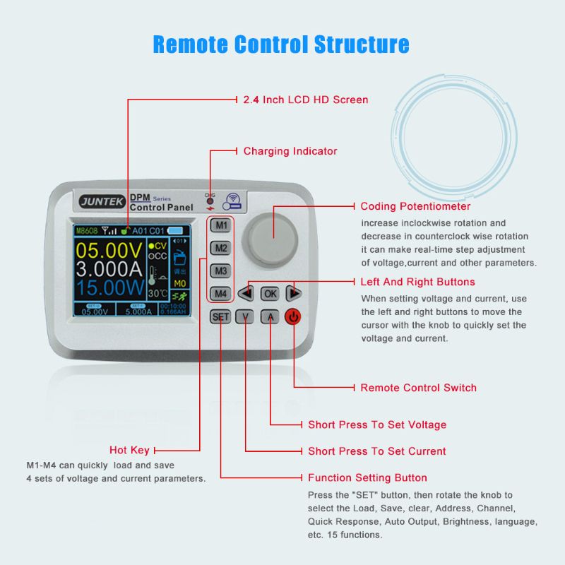 Programmable DCDC Stepdown Power Supply with Remote Control