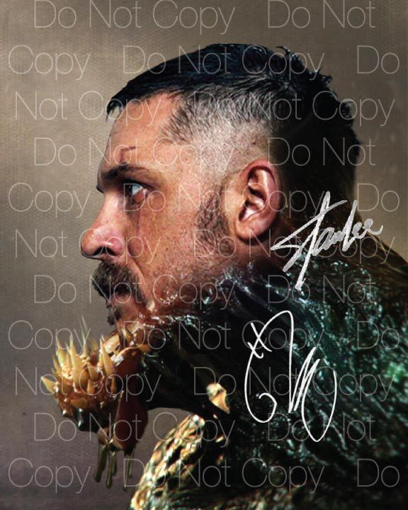 Venom signed Tom Hardy Stan Lee autograph 8X10 Photo Poster painting picture poster RP 2