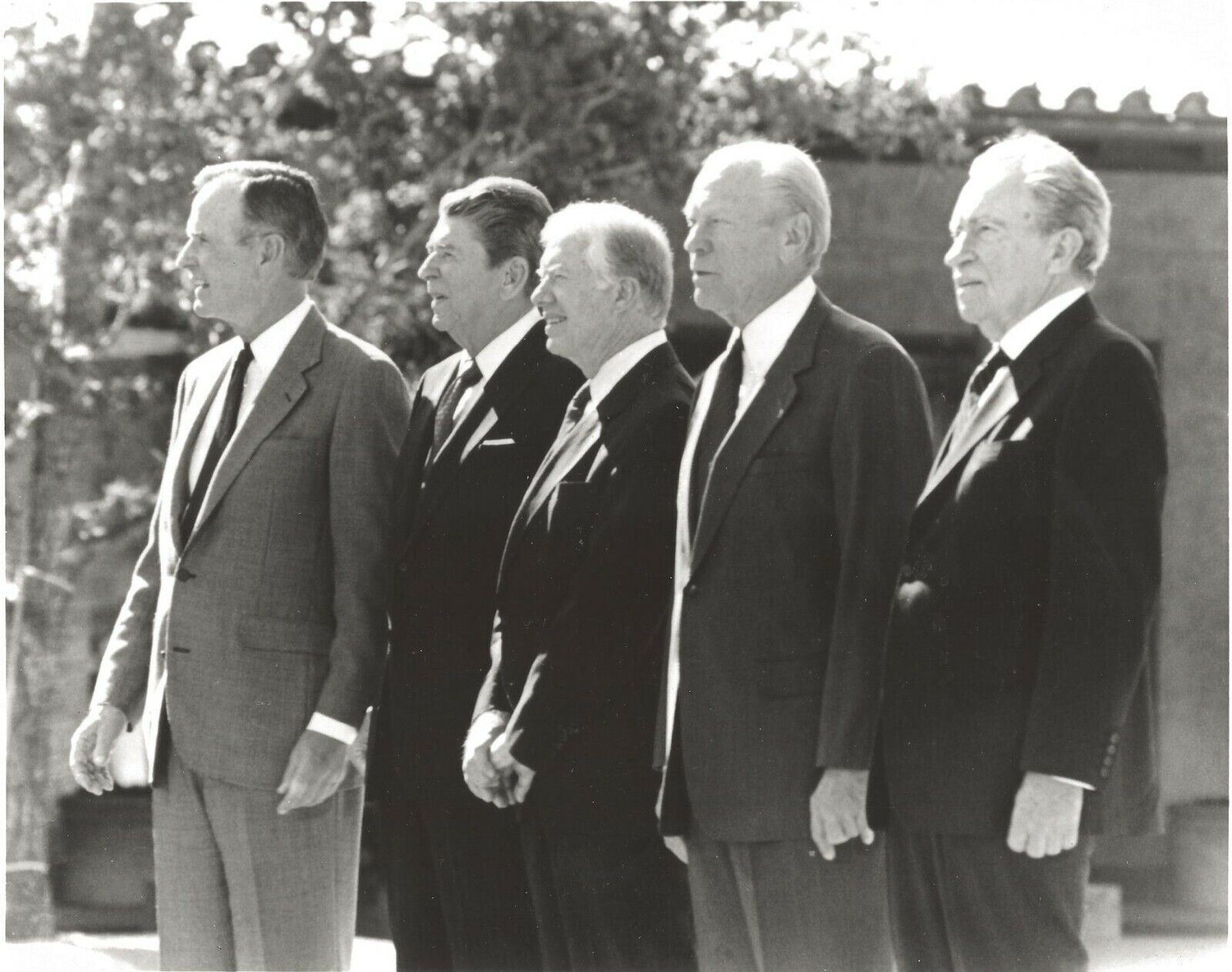 5 PRESIDENTS 8X10 Photo Poster painting USA PRESIDENT PICTURE REAGAN NIXON FORD CARTER BUSH