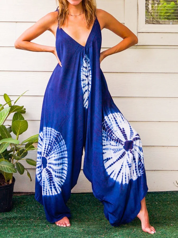 Boho Hippie Wide Legs Jumpsuits
