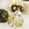 25PCS Black Golden Christmas Tree Hanging Decor Balls