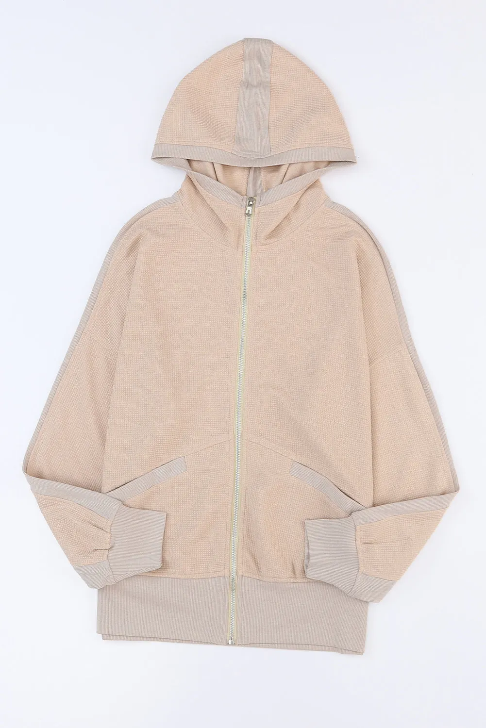 Ruched Hooded Coat Plus Size