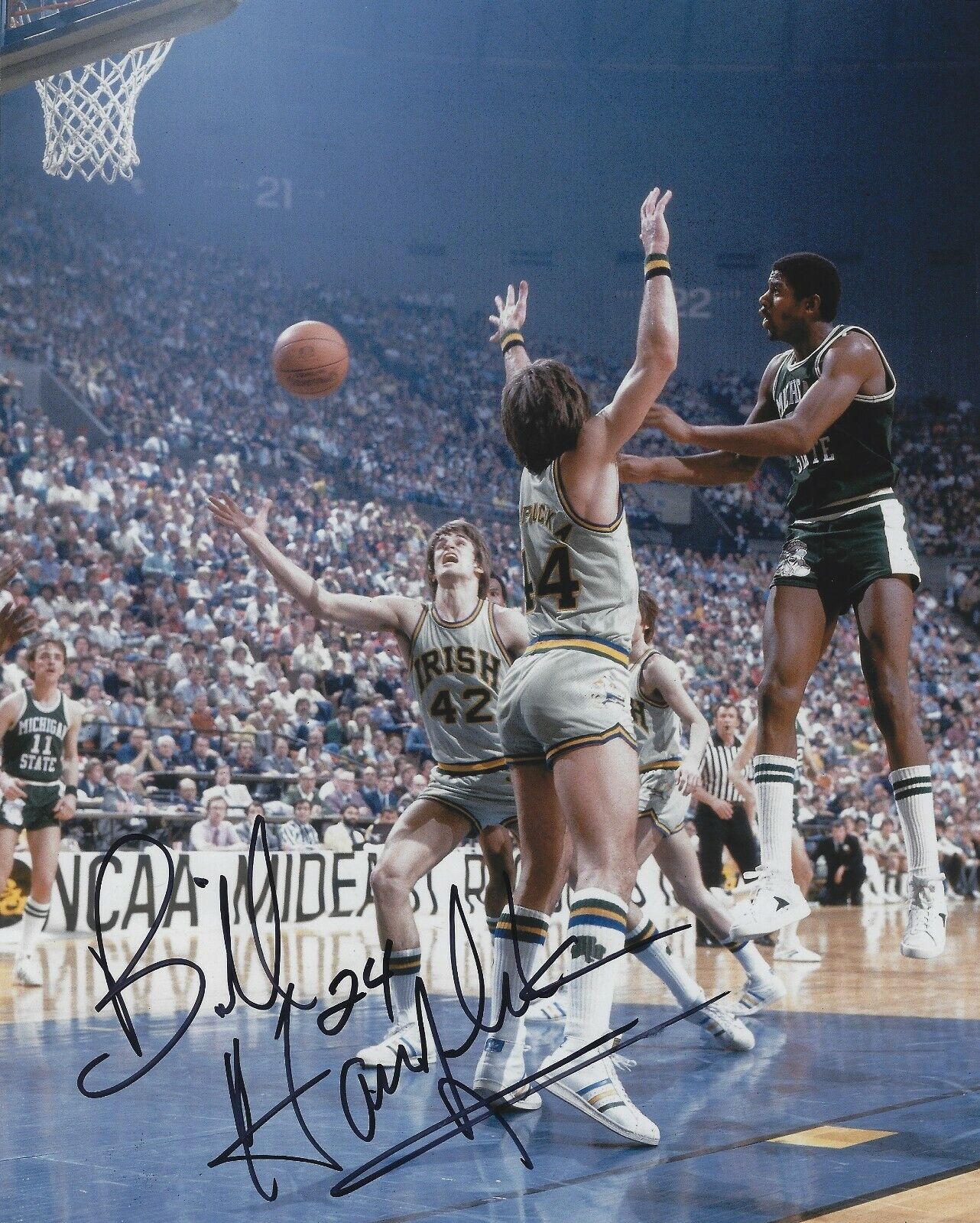 Autographed BILL HANZLIK Notre Dame 8x10 Photo Poster painting w/COA