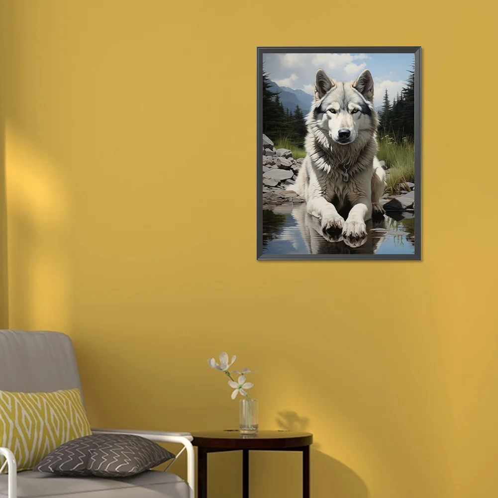 Diamond Painting - Full Round Drill - Wolf(Canvas|30*40cm)