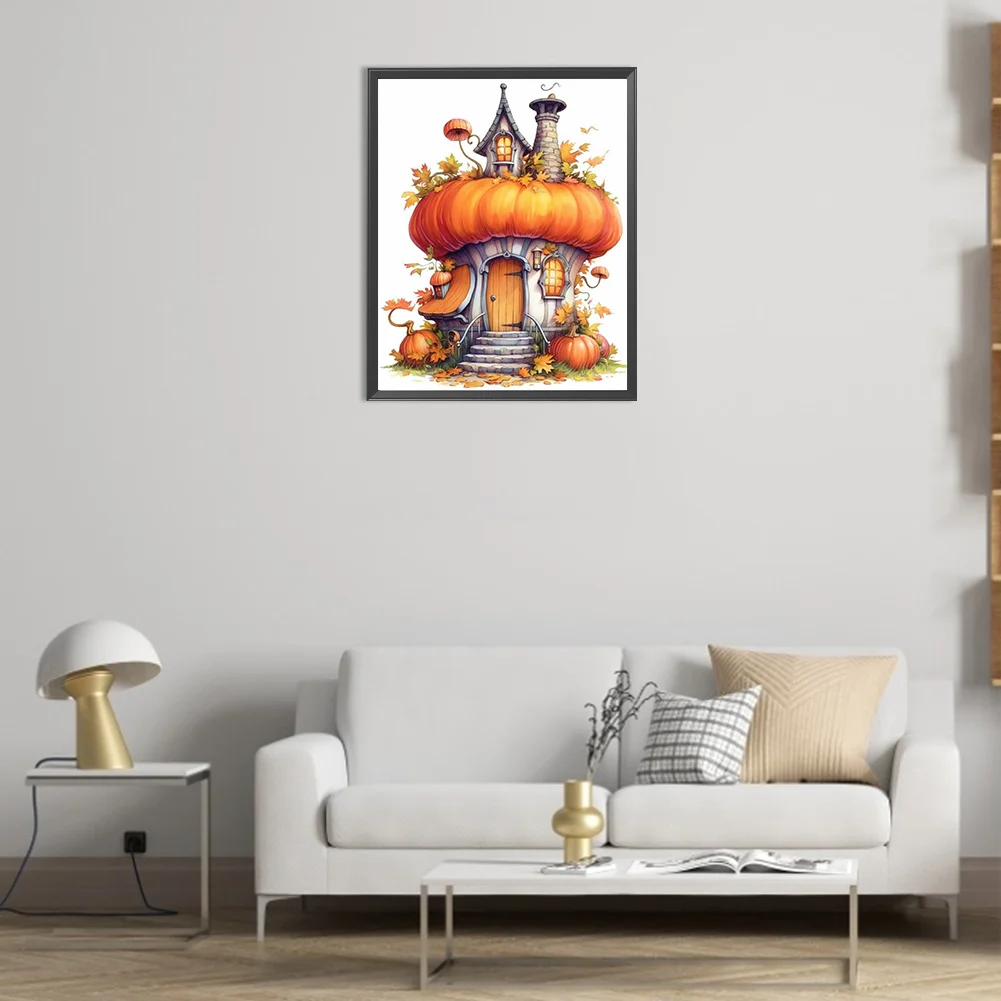 Diamond Painting - Full Round Drill - Pumpkin House(Canvas|40*50cm)