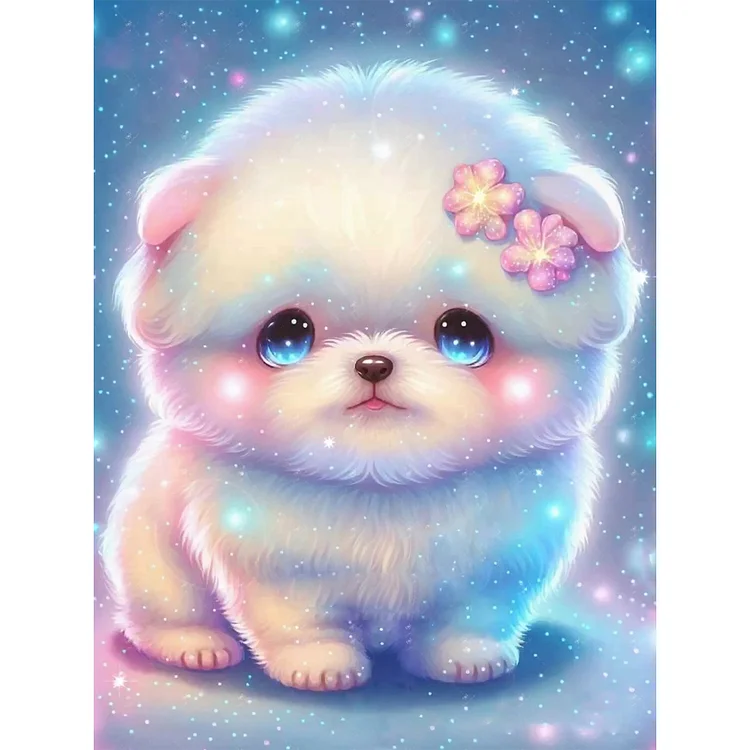 Fantasy Cartoon Puppy 30*40CM(Canvas) Full Round Drill Diamond Painting gbfke