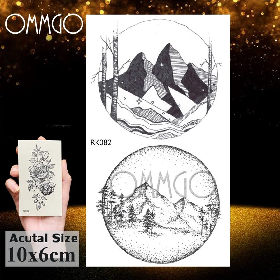 Sdrawing Dream Catcher Butterfly Feather Temporary Tattoos Sticker Black Henna Body Art Arm Fake Tatoos Leaf Sexy Custom Tattoo