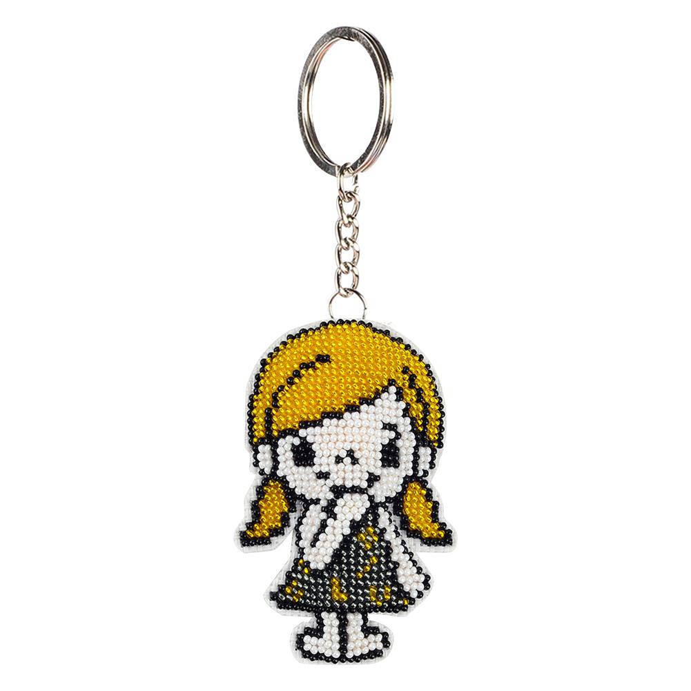 

Childhood Girl - Bead Embroidery - Keychain, 501 Original