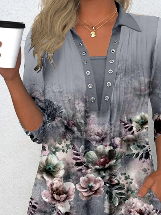 Women's Long Sleeve Scoop Neck Graphic Tops