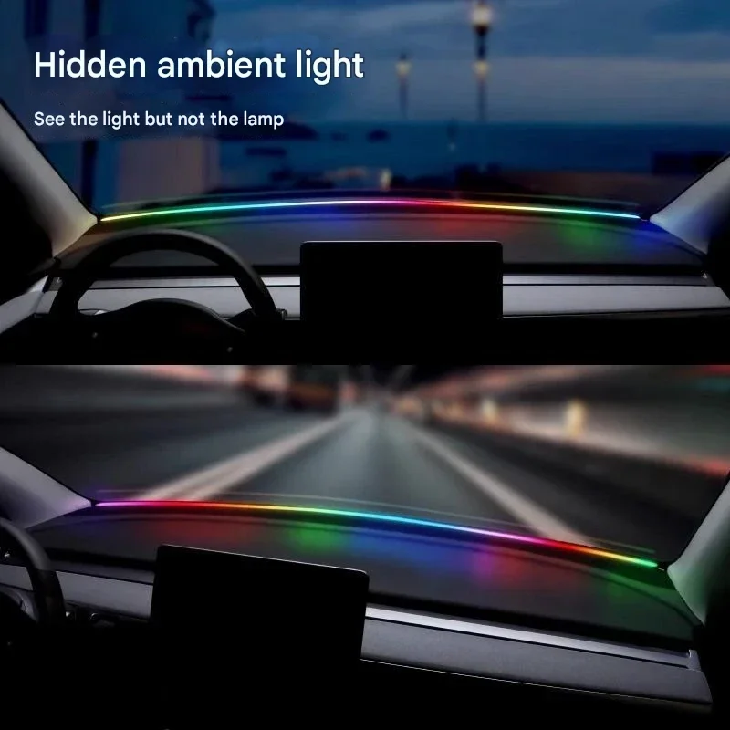 Car dashboard ambient light strip modification