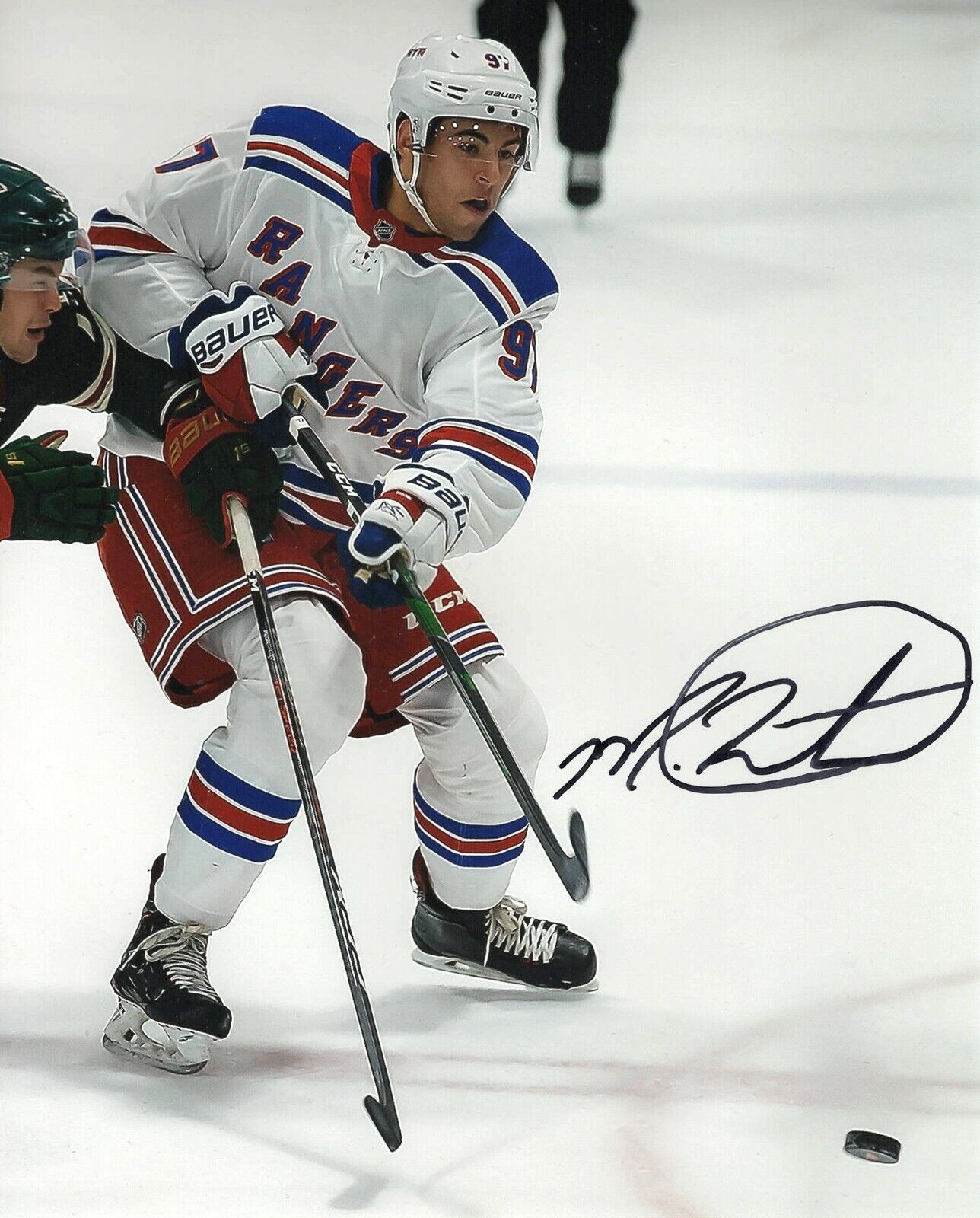 New York Rangers Matthew Robertson Signed Autographed 8x10 Photo Poster painting COA #1