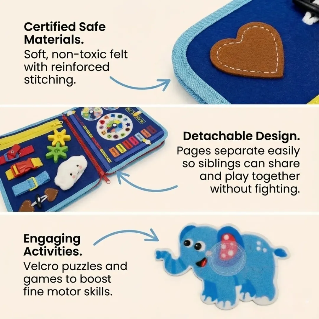 Toddla&trade; Montessori Busy Board