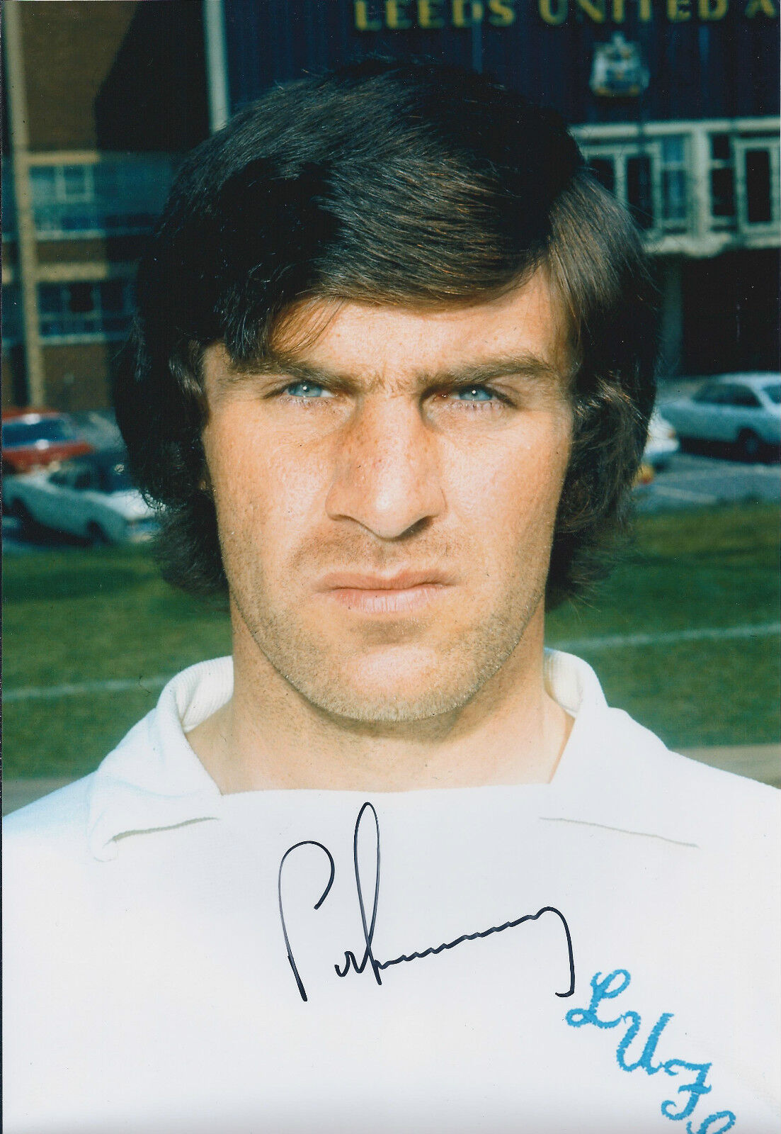 Peter LORIMER Signed Autograph 12x8 Photo Poster painting AFTAL COA Leeds United RARE