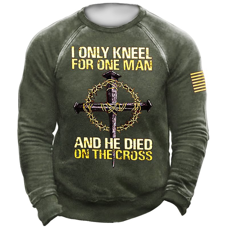 ONLY KNEEL FOR ONE Men's Outdoor Sweatshirt-Compassnice®
