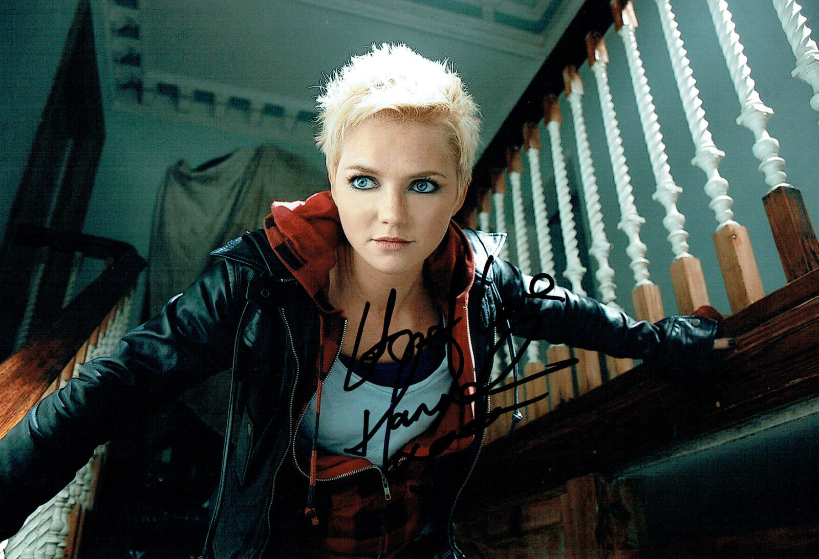 Hannah SPEARRITT Signed Autograph 12x8 RARE Photo Poster painting AFTAL COA TV Drama PRIMEVAL