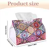 Kits de bo&icirc;tes de mouchoirs en diamant DIY losange pu pour adultes/d&eacute;butants d&eacute;coration int&eacute;rieure de bureau en diamant r&eacute;sistantes aux taches
