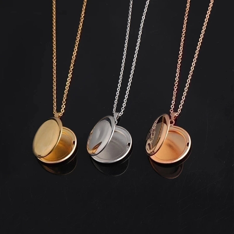 Stainless Steel 18K Gold Plated Minimalist Plating Solid Color None Pendant Necklace