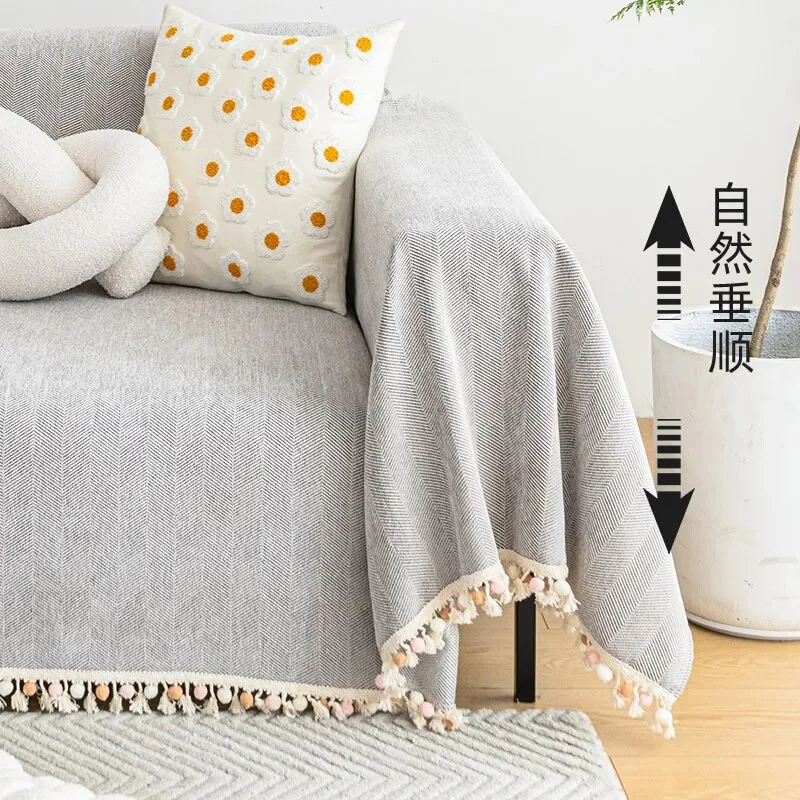 Nigikala Color Sofa Cover Blankets Chenille Sofa Cover for Living Room Modern Couch Protector Covers Soft Thicken Sofa Towel Decor