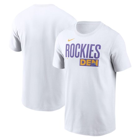 Men's Colorado Rockies  White 2025 City Connect Wordmark T-Shirt
