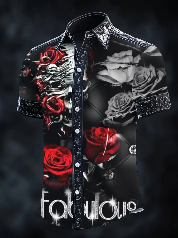 Men's Gothic Dark Short Sleeve Shirt 
