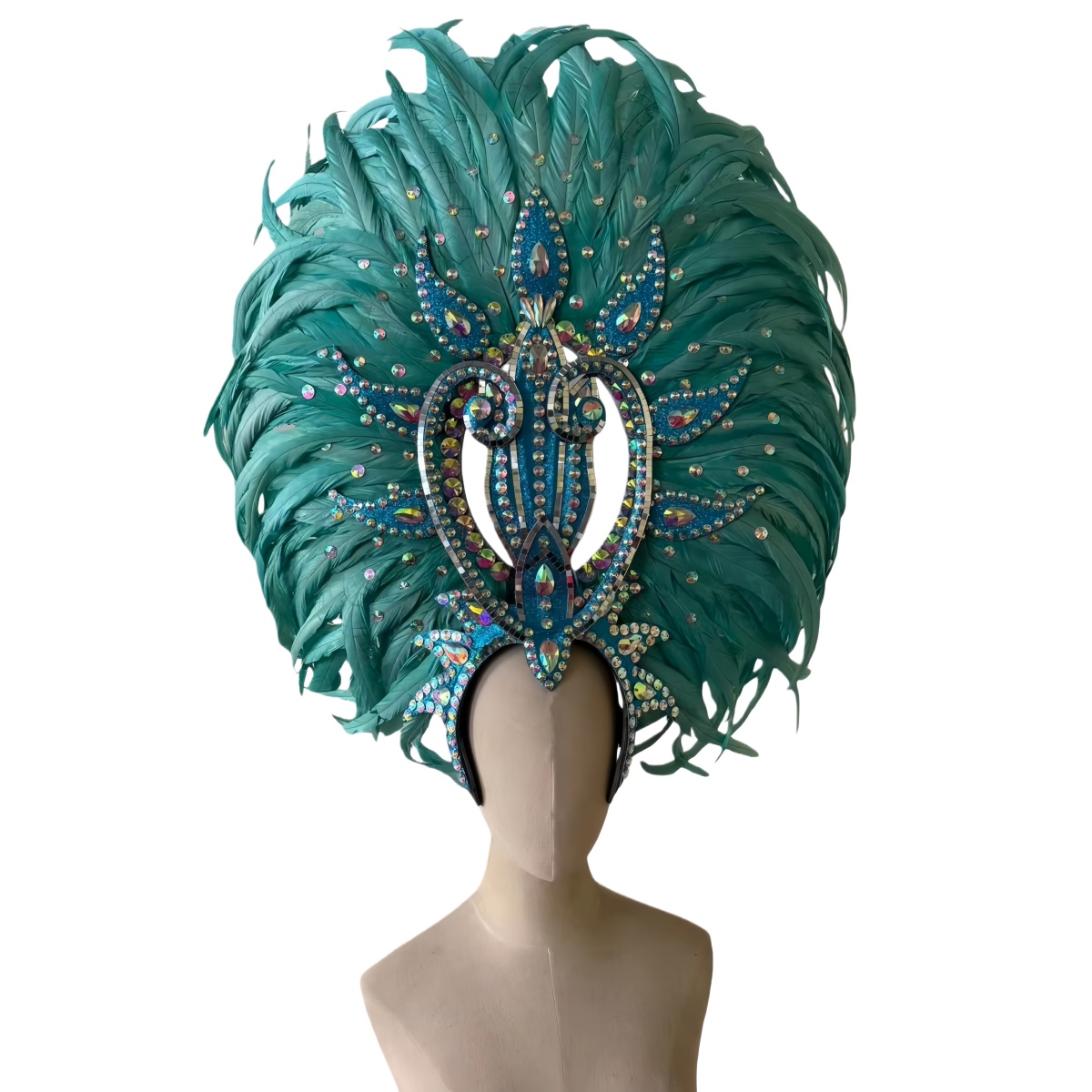 VCSHOES Brazil Rio Spanish Cuba Santiago Havana Venice Dionysia Carnival Float Mask Dress Masque Ball Costume Samba Plumage Plume Headd