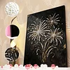 DIY Pearl Painting Fireworks for Home Wall Decor with Frame(40*30cm)