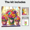 (Pre-Framed)Flowers-Special Shape Diamond Painting Kit(25x25cm)