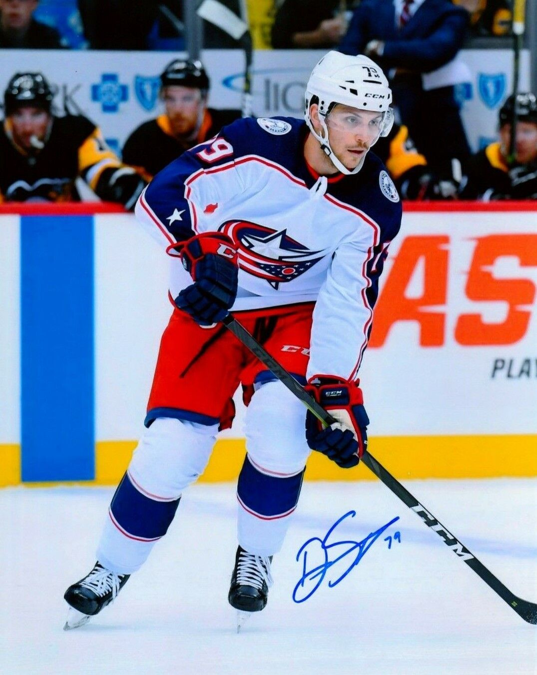 DILLON SIMPSON autographed SIGNED COLUMBUS BLUE JACKETS Photo Poster painting